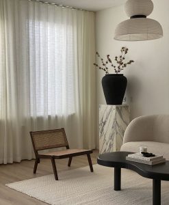 Made-to-measure curtain LINA, warm white