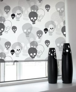 Stranger roller blind, white/gray, made-to-measure