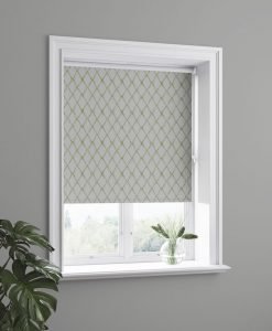 Elisa blackout roller blind, made-to-measure, gray/green